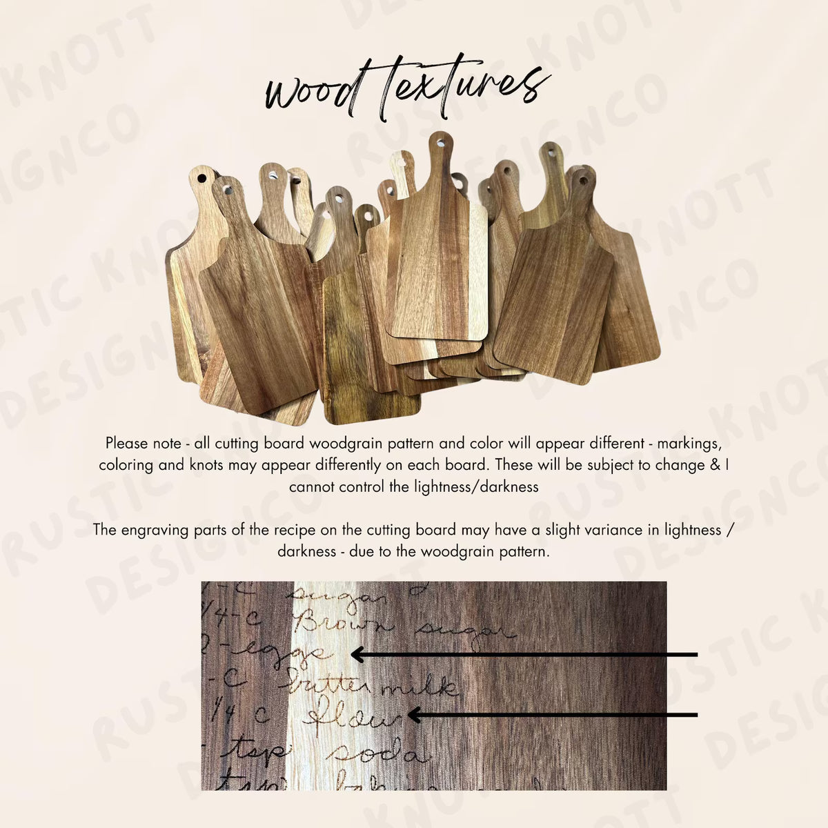 Handwritten Recipe Cutting Board