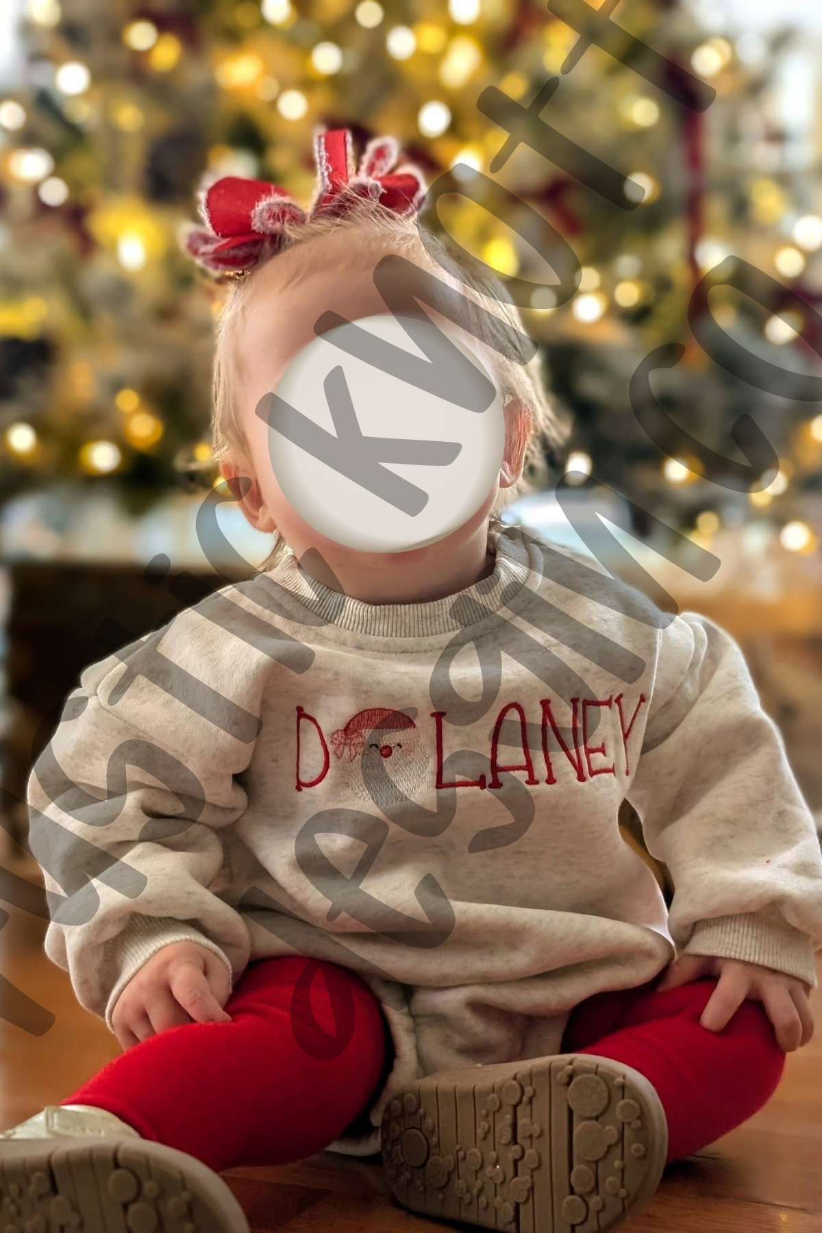 Embroidered Santa Sweatshirt - Christmas