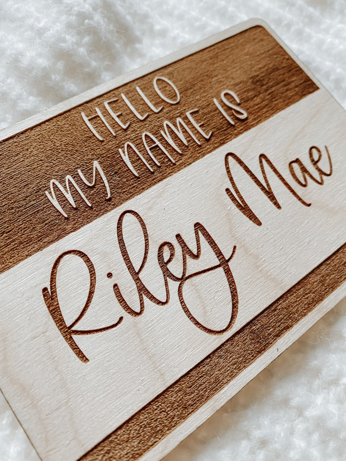 Hello My Name Is - Birth Announcement Sign Script