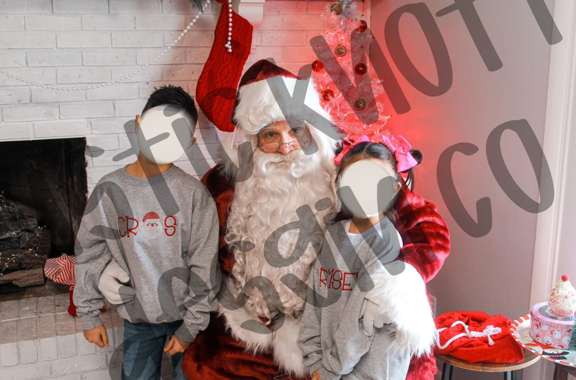 Embroidered Santa Sweatshirt - Christmas