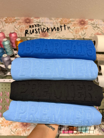 Embossed Style - Embroidered