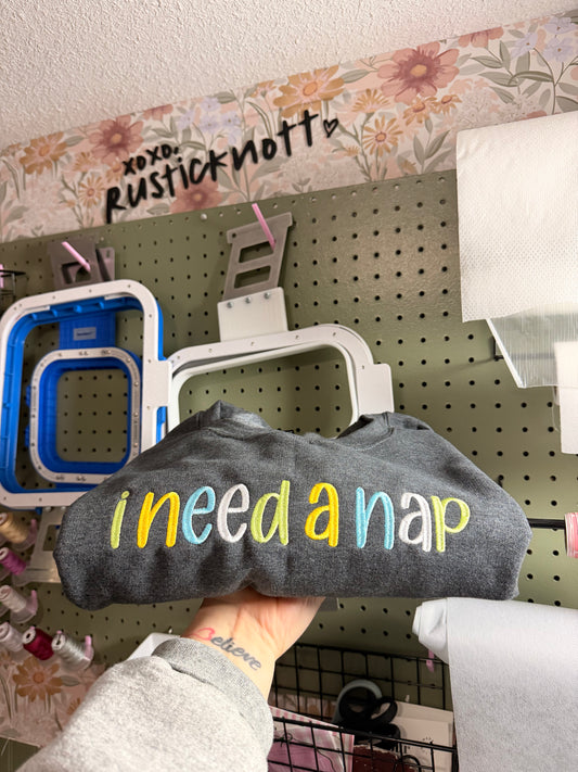 Multi Color Sayings Embroidered