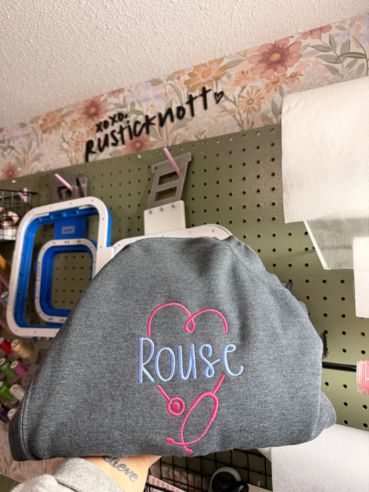 Nurse Stethoscope Name Left Chest