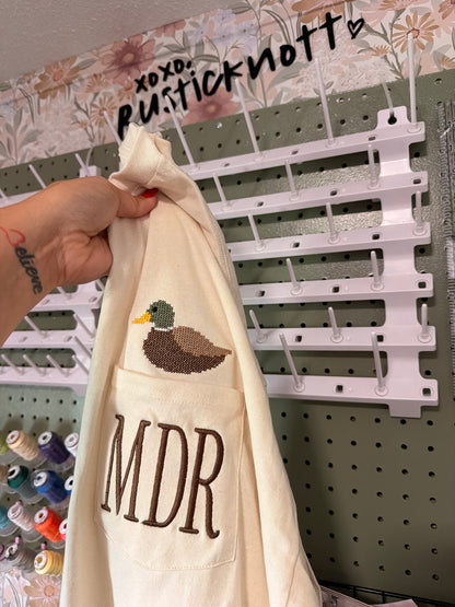 Mallard Duck Monogram Pocket