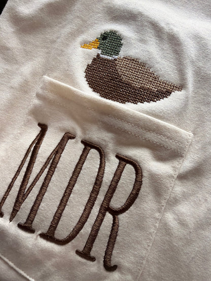 Mallard Duck Monogram Pocket