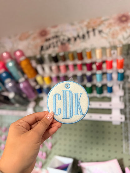 Monogram Bag Tag w/ Plastic