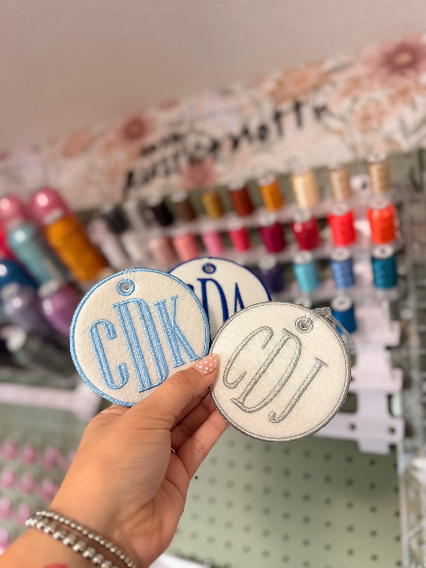 Monogram Bag Tag w/ Plastic