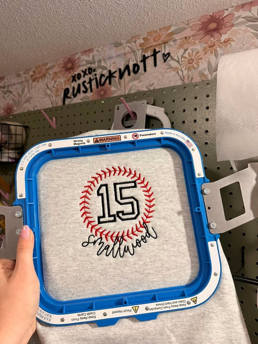 Left Chest - Baseball Number / Name