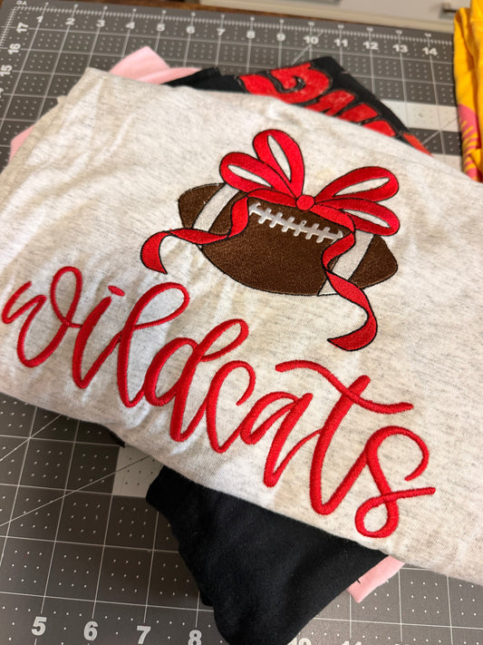 Football Wildcat Tshirt Embroidery - 2X (has small defect)