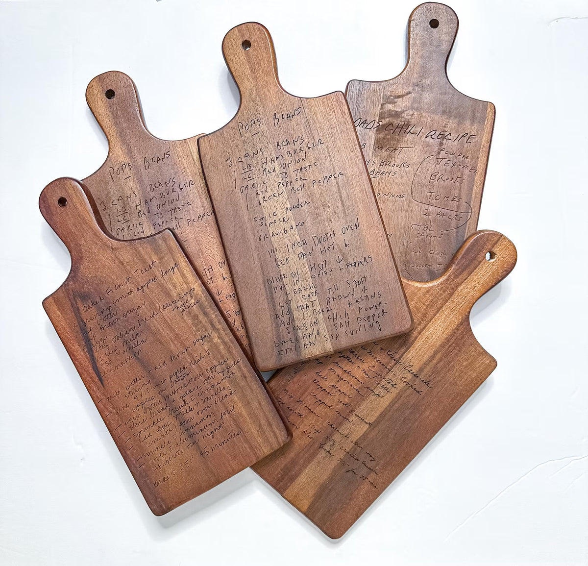 Handwritten Recipe Cutting Board