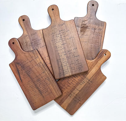 Handwritten Recipe Cutting Board