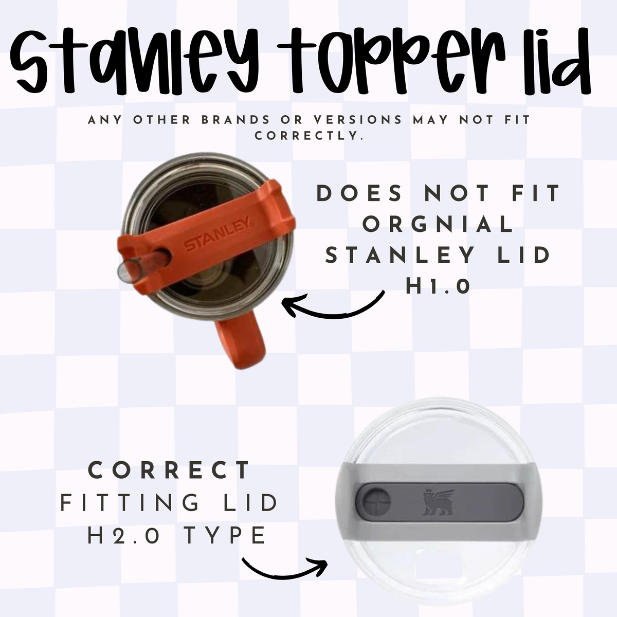 Stanley Lid Tag Quencher H2.0 | CLEAR Name Plate